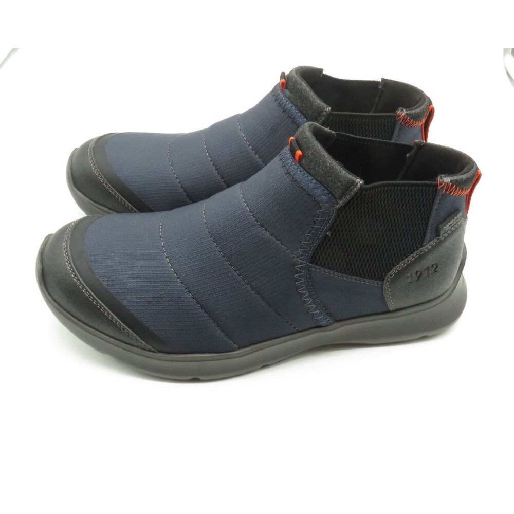 Nunn Bush Men's Navy Slip-On Casual Boots Comfort Gel Sole Elastic Sides 8 NEW